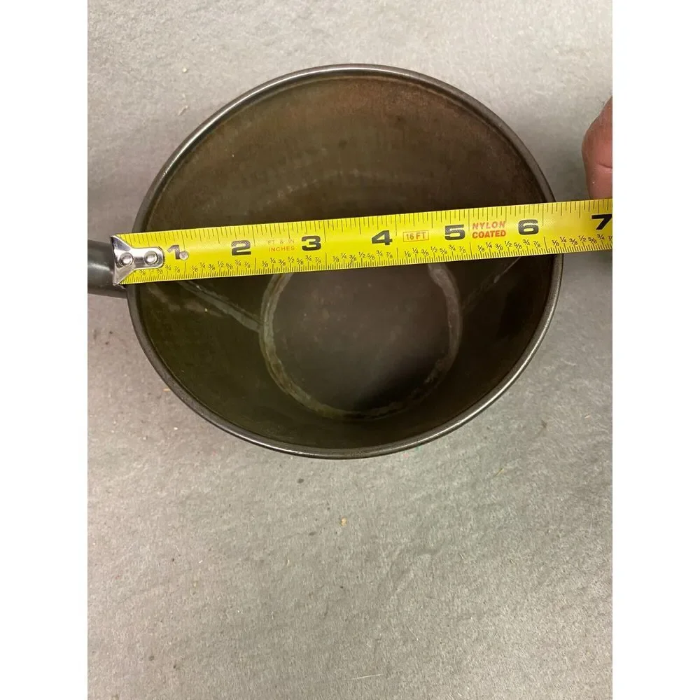 ANTIQUE‎ TIN WATER LADLE / PAIL SIGNED H.M. GOODRICH NASHUA, NH 6